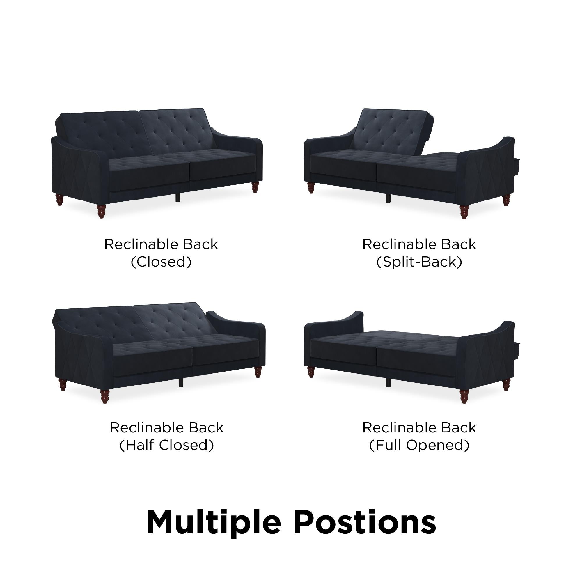 Novogratz Vintage Futon Sofa Bed - Blue