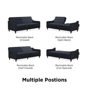 Novogratz Vintage Futon Sofa Bed - Blue