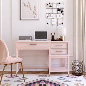 CosmoLiving Westerleigh Lift-Top Computer Desk - Pink