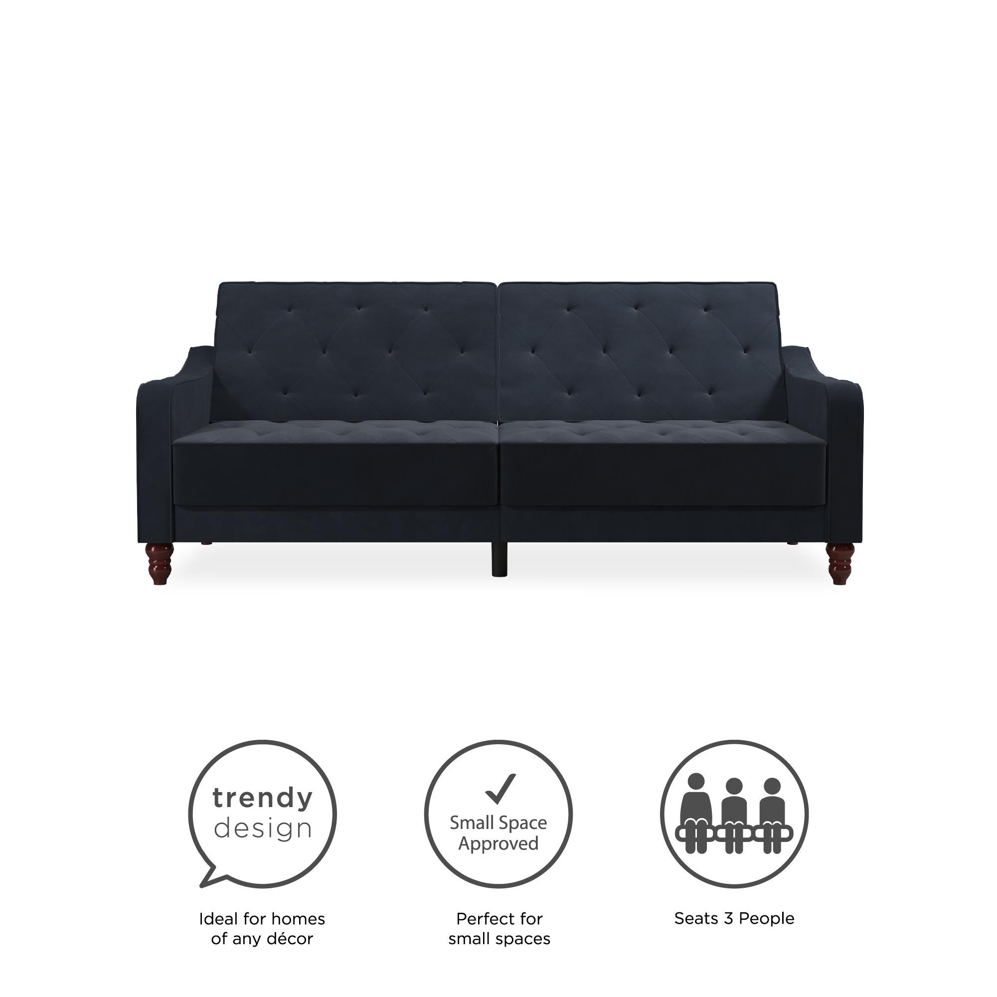 Novogratz Vintage Futon Sofa Bed - Blue
