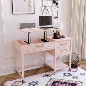 CosmoLiving Westerleigh Lift-Top Computer Desk - Pink