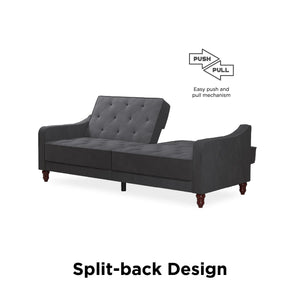 Novogratz Vintage Futon Sofa Bed - Dark Gray