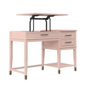 CosmoLiving Westerleigh Lift-Top Computer Desk - Pink