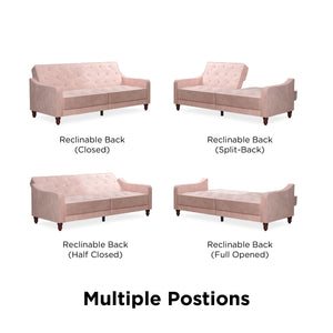 Novogratz Vintage Futon Sofa Bed - Pink