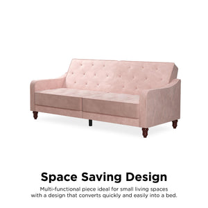 Novogratz Vintage Futon Sofa Bed - Pink