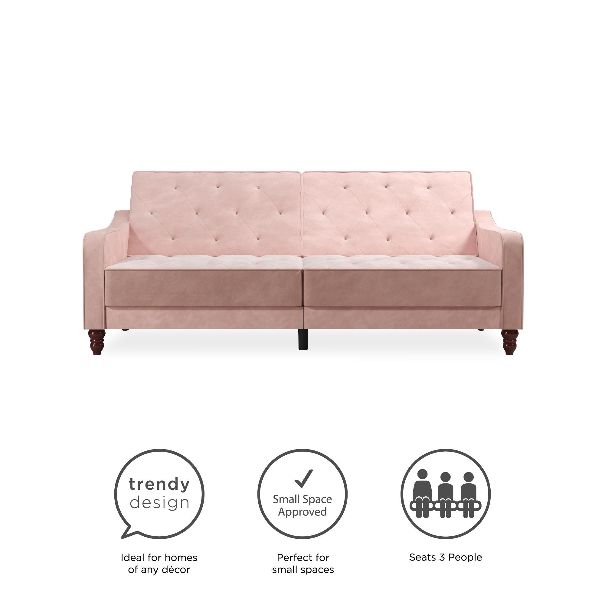 Novogratz Vintage Futon Sofa Bed - Pink