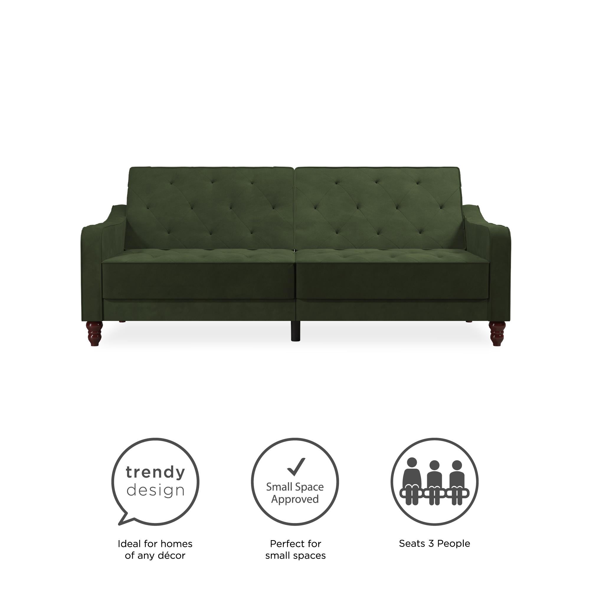 Novogratz Vintage Futon Sofa Bed - Olive Green