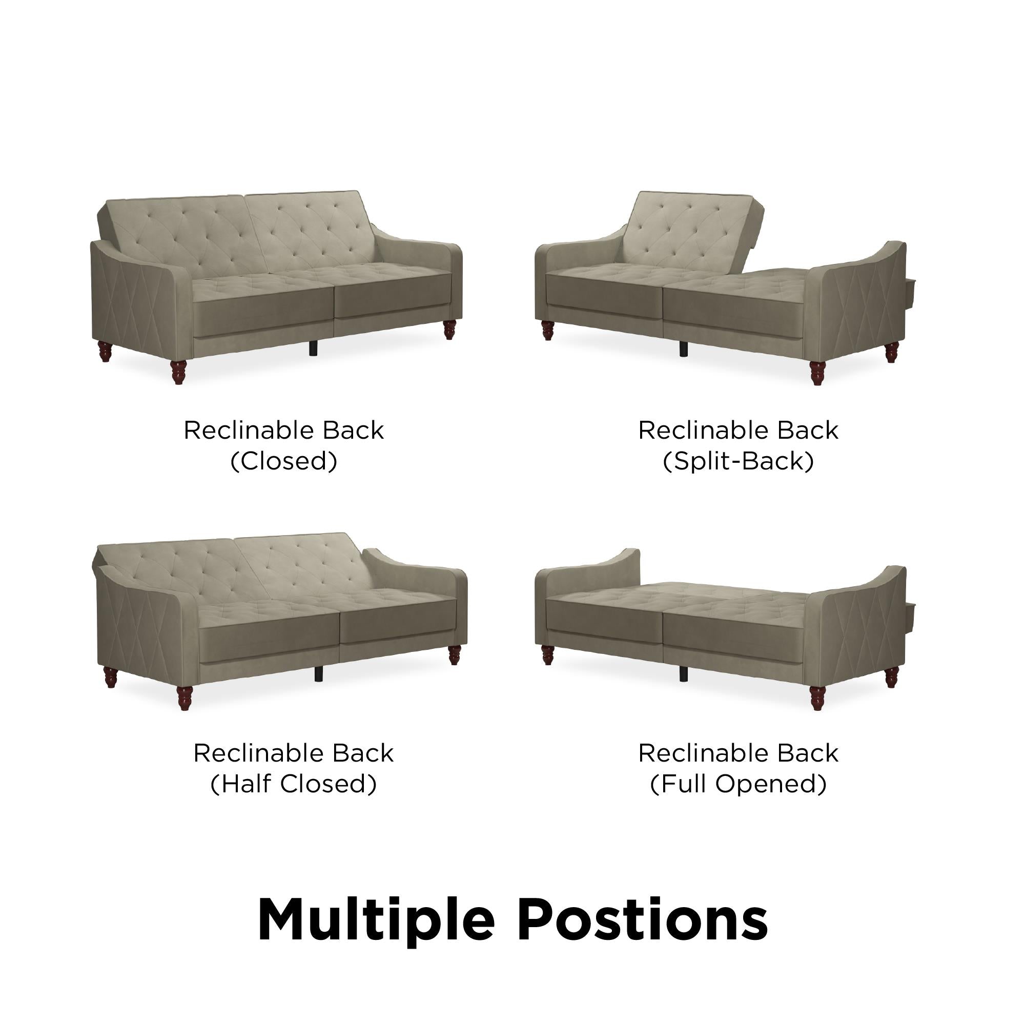 Novogratz Vintage Futon Sofa Bed - Beige
