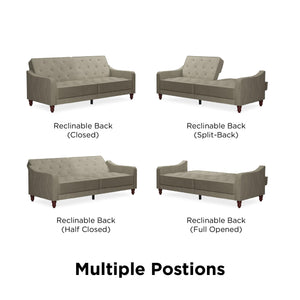 Novogratz Vintage Futon Sofa Bed - Beige