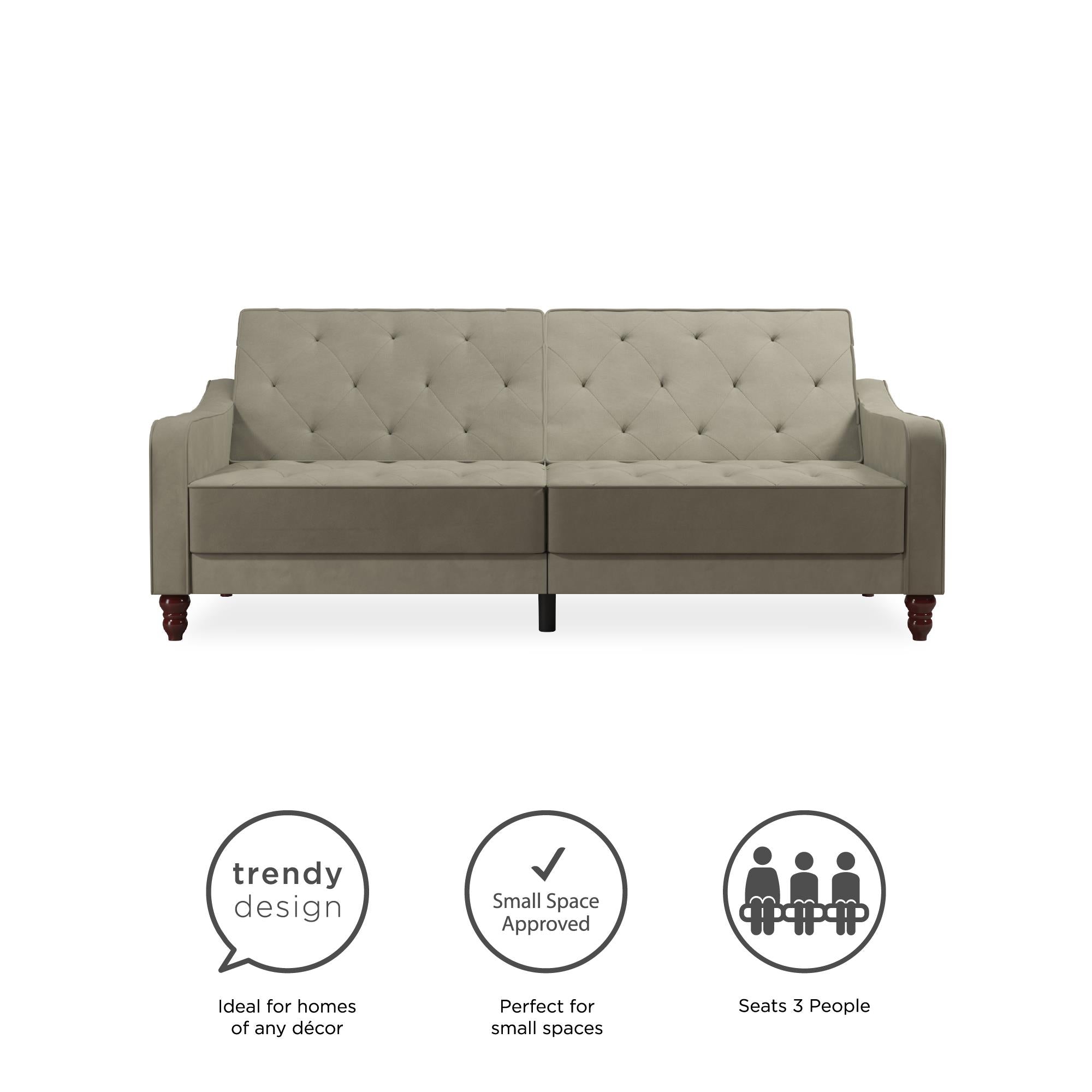 Novogratz Vintage Futon Sofa Bed - Beige