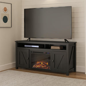Ameriwood Home Farmington Electric Fireplace TV Console for TVs up to 60" - Black Oak