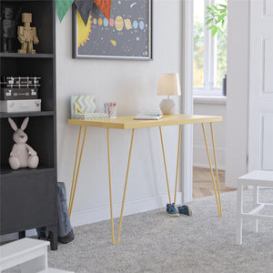 Ameriwood Home Owen Retro Computer Desk - Yellow