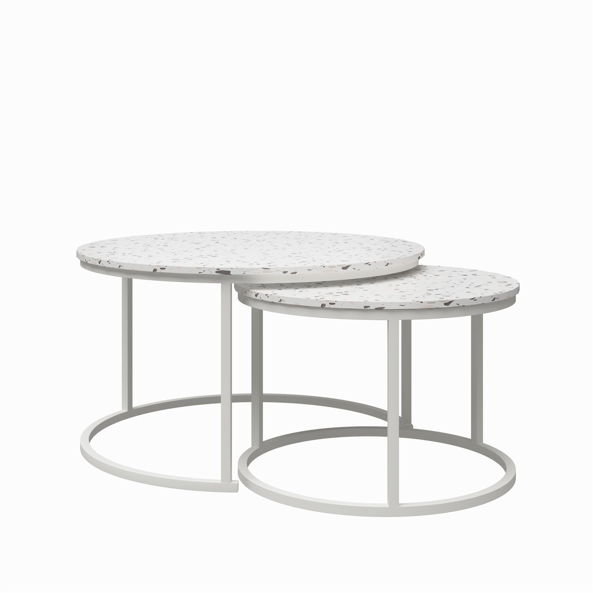 CosmoLiving Amelia Nesting Coffee Tables - Terrazzo