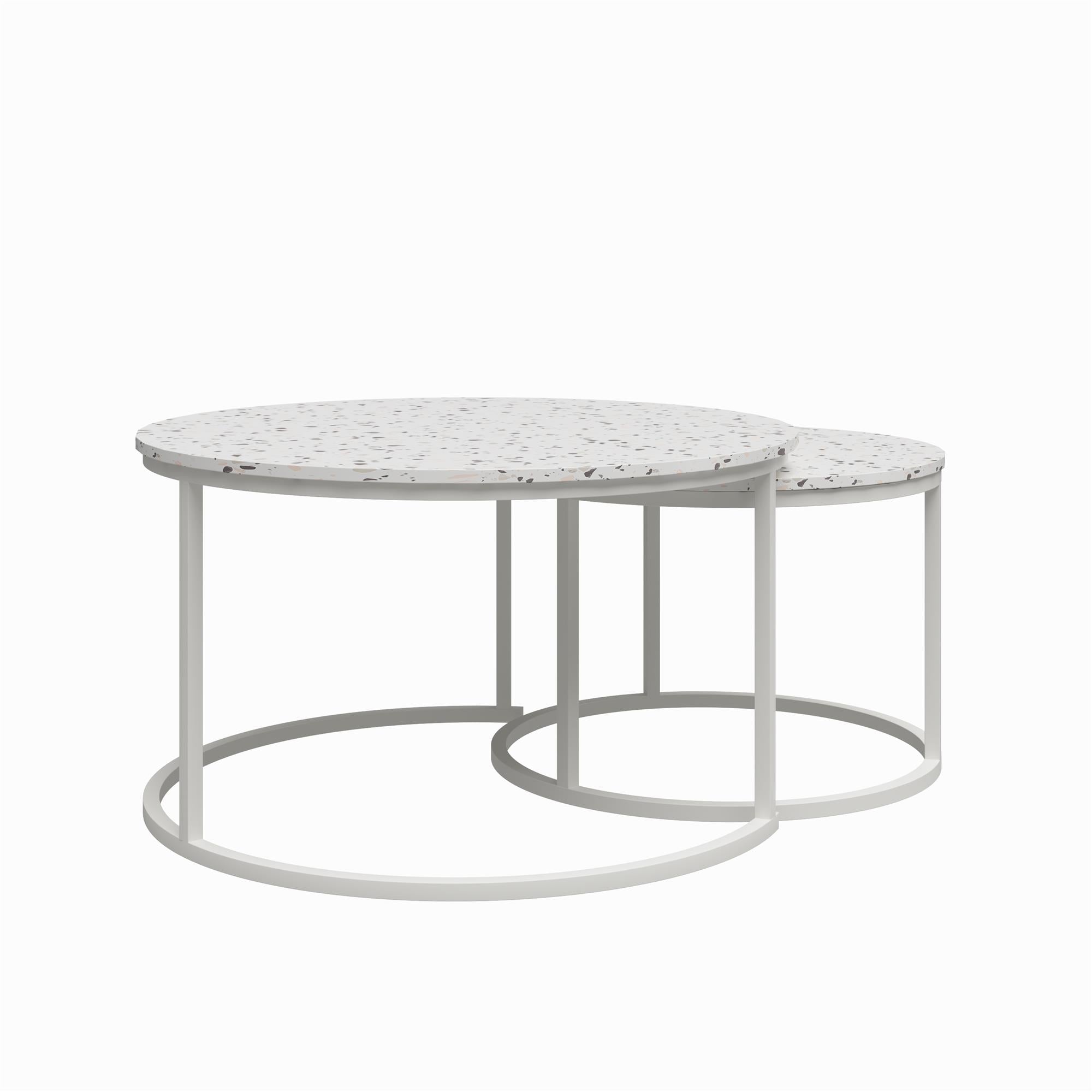 CosmoLiving Amelia Nesting Coffee Tables - Terrazzo