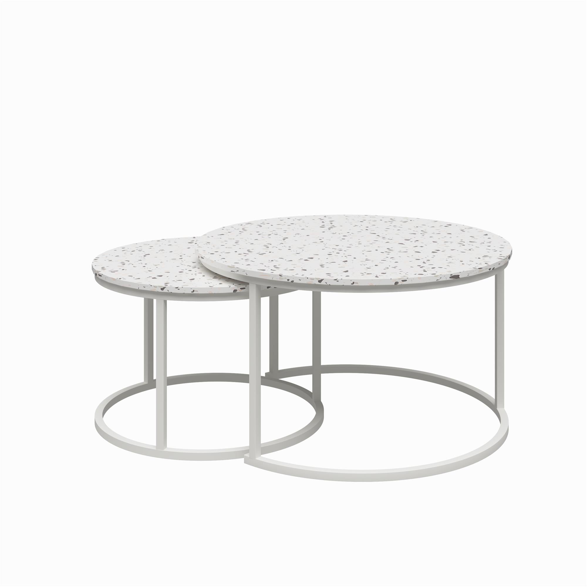 CosmoLiving Amelia Nesting Coffee Tables - Terrazzo