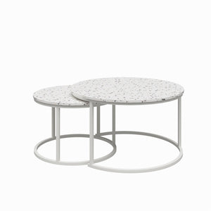 CosmoLiving Amelia Nesting Coffee Tables - Terrazzo