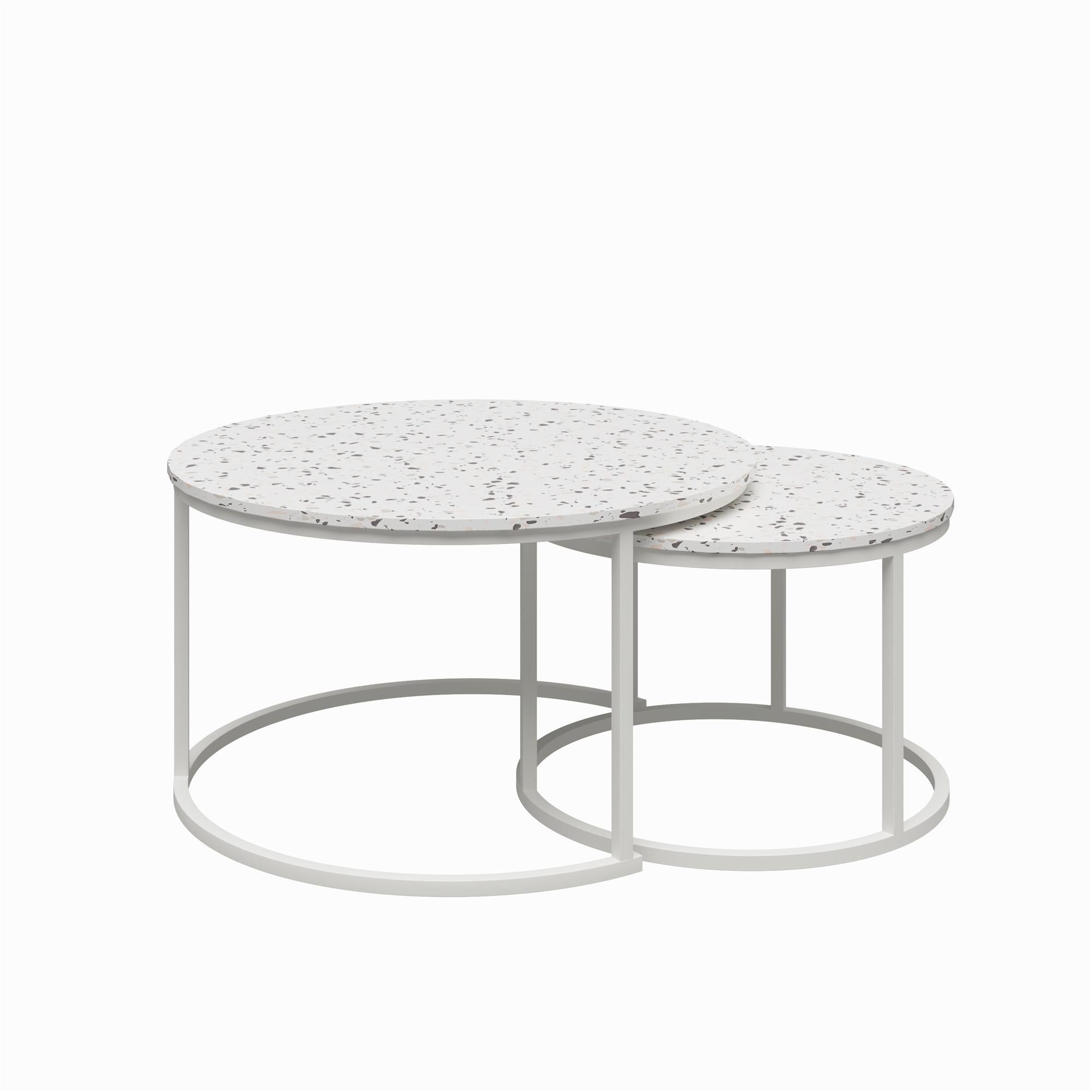 CosmoLiving Amelia Nesting Coffee Tables - Terrazzo