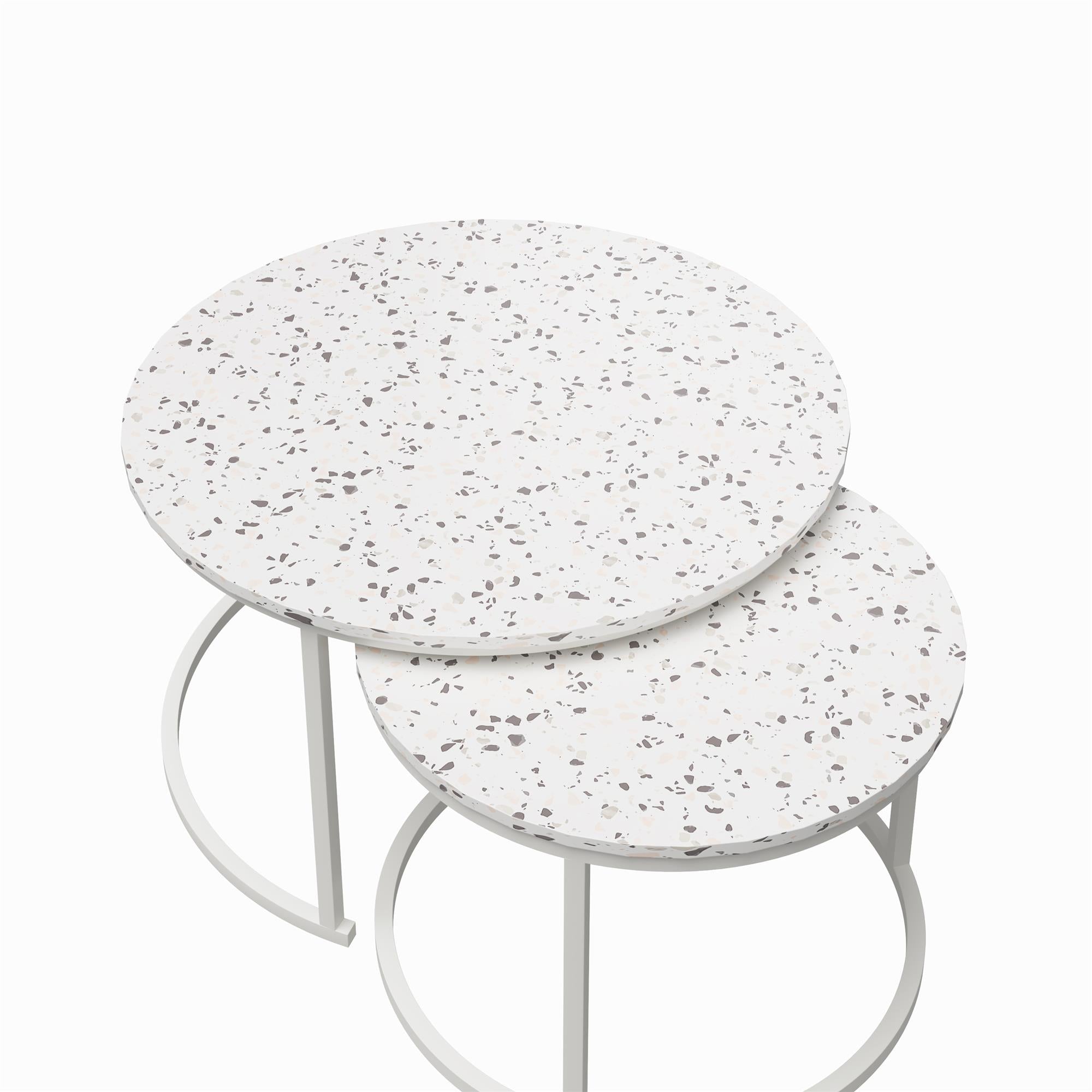 CosmoLiving Amelia Nesting Coffee Tables - Terrazzo