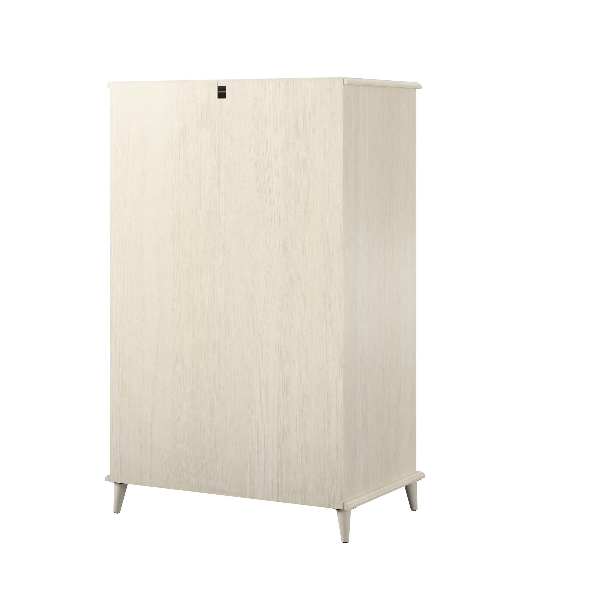 Ameriwood Home Farnsworth 5-Drawer Dresser - Ivory Oak - 5 Drawer