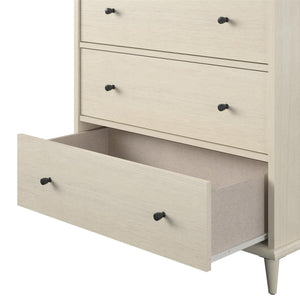 Ameriwood Home Farnsworth 5-Drawer Dresser - Ivory Oak - 5 Drawer