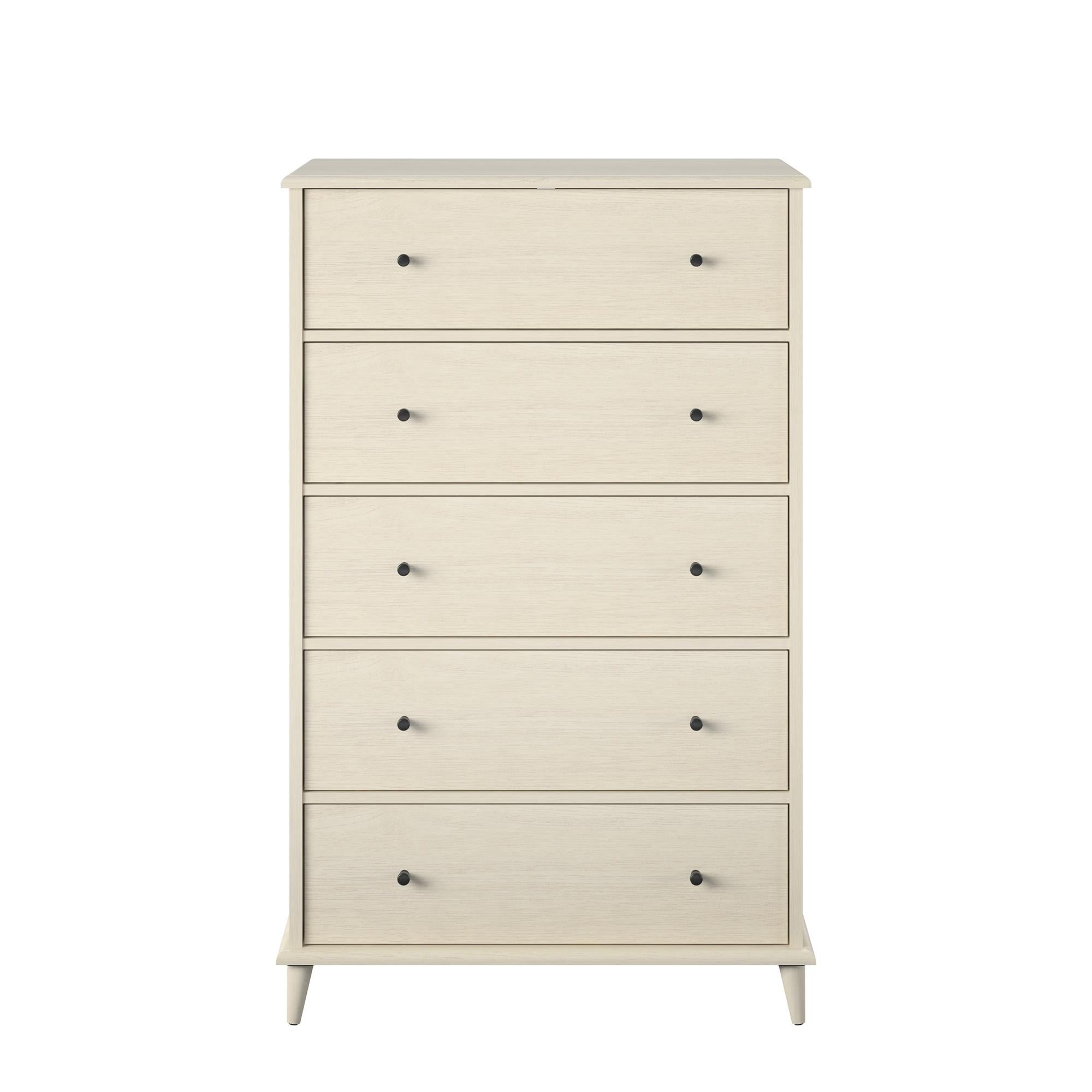 Ameriwood Home Farnsworth 5-Drawer Dresser - Ivory Oak - 5 Drawer