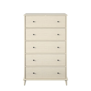Ameriwood Home Farnsworth 5-Drawer Dresser - Ivory Oak - 5 Drawer