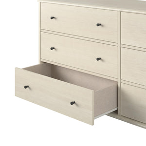 Ameriwood Home Farnsworth 6-Drawer Dresser - Ivory Oak - 6 Drawer