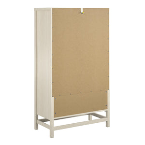 Ameriwood Home Lennon Tall 5 Drawer Dresser - Ivory Oak - 5 Drawer