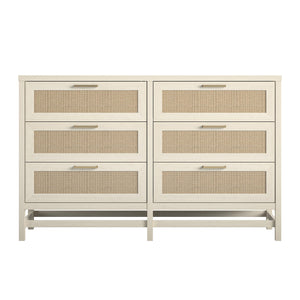 Ameriwood Home Lennon 6 Drawer Dresser - Ivory Oak - 6 Drawer