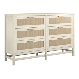 Ameriwood Home Lennon 6 Drawer Dresser - Ivory Oak - 6 Drawer