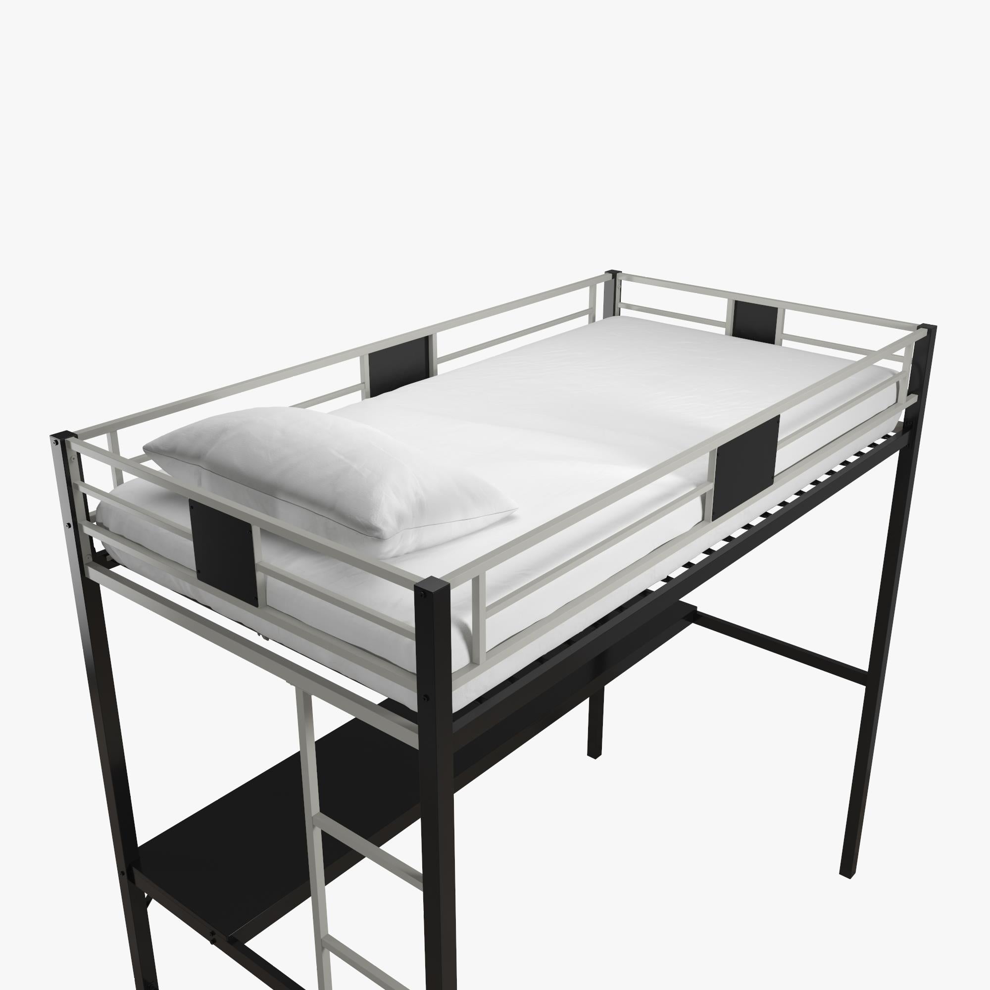 DHP Silver Screen Kids' Loft Bed - Black - Twin