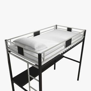 DHP Silver Screen Kids' Loft Bed - Black - Twin