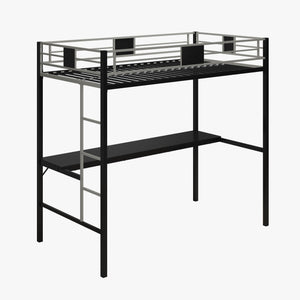 DHP Silver Screen Kids' Loft Bed - Black - Twin