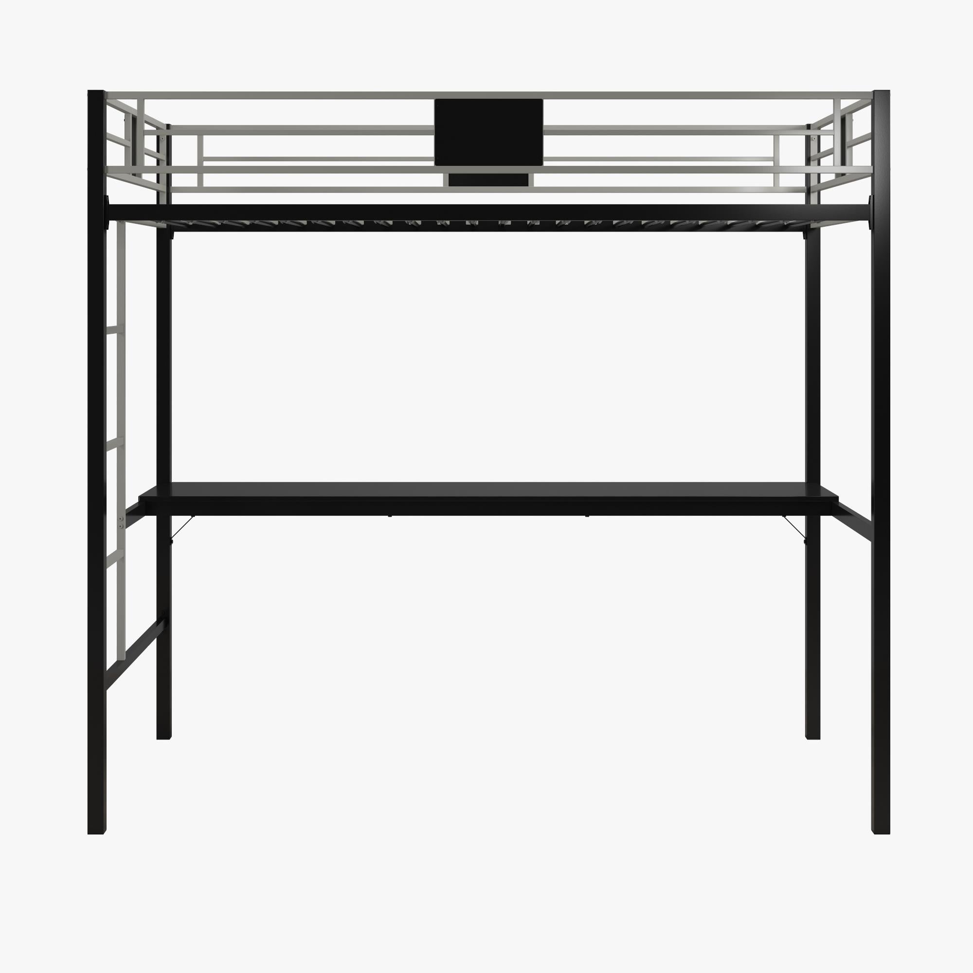 DHP Silver Screen Kids' Loft Bed - Black - Twin