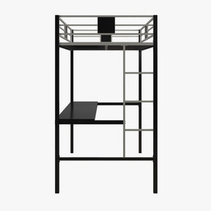 DHP Silver Screen Kids' Loft Bed - Black - Twin