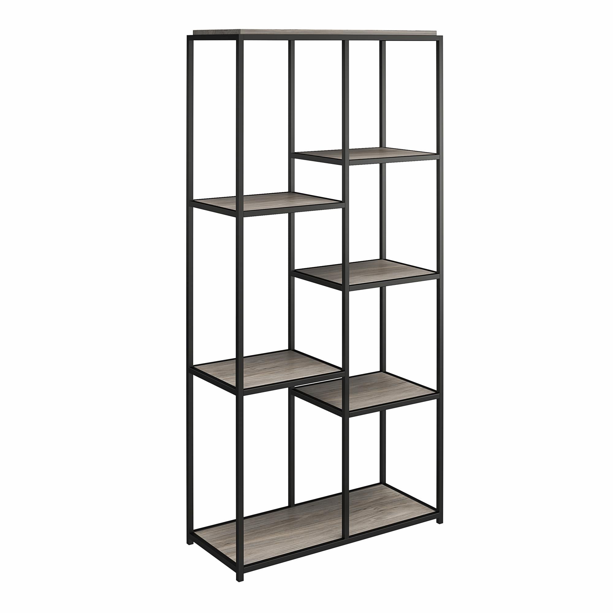 Ameriwood Home Fayette 5-Shelf Bookcase - Gray Oak
