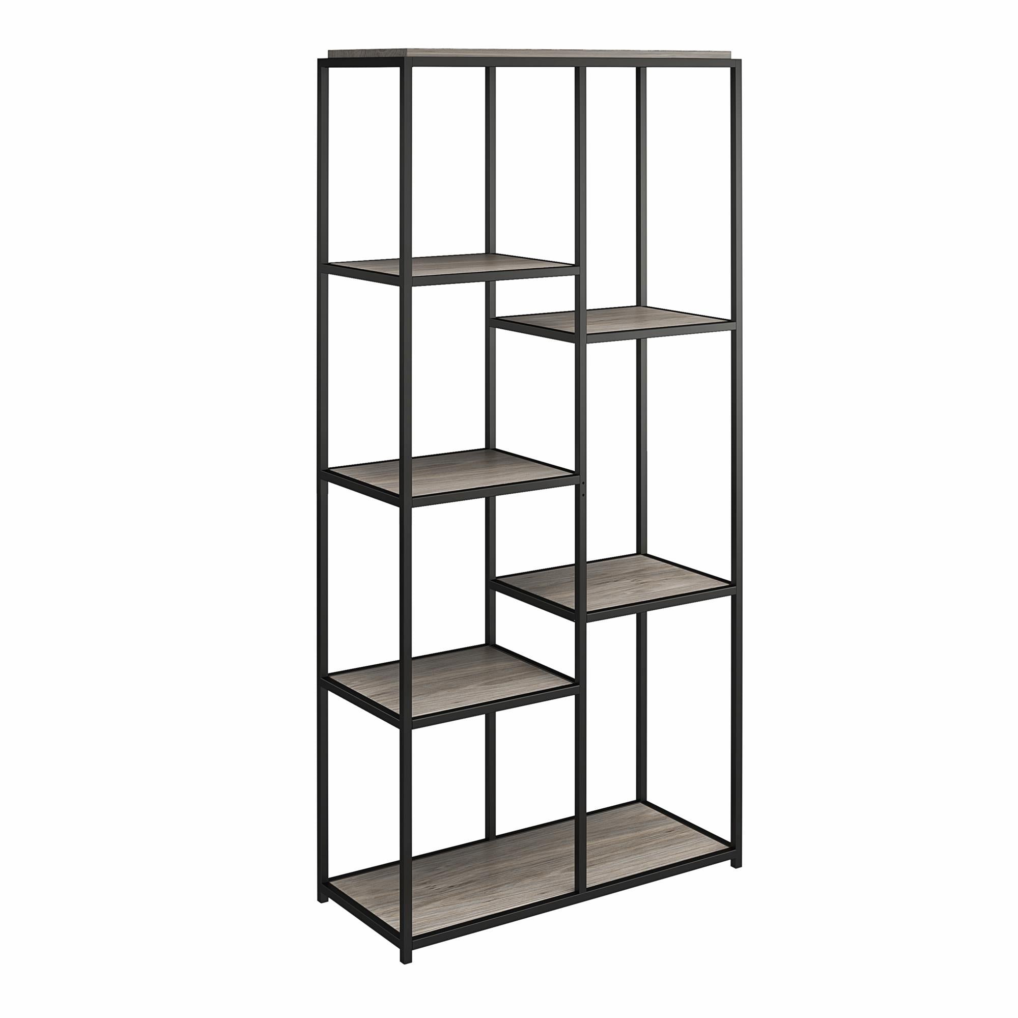 Ameriwood Home Fayette 5-Shelf Bookcase - Gray Oak