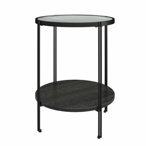 Ameriwood Home Vance Round End Table - Black Oak