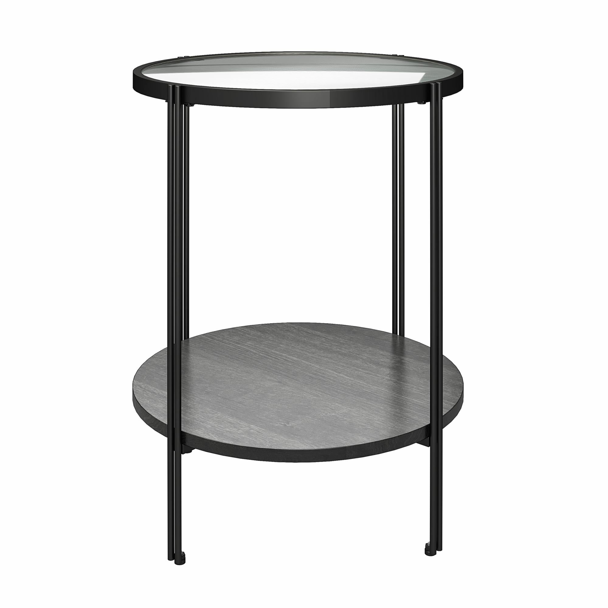 Ameriwood Home Vance Round End Table - Black Oak