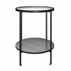 Ameriwood Home Vance Round End Table - Black Oak