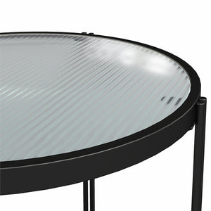 Ameriwood Home Vance Round End Table - Black Oak