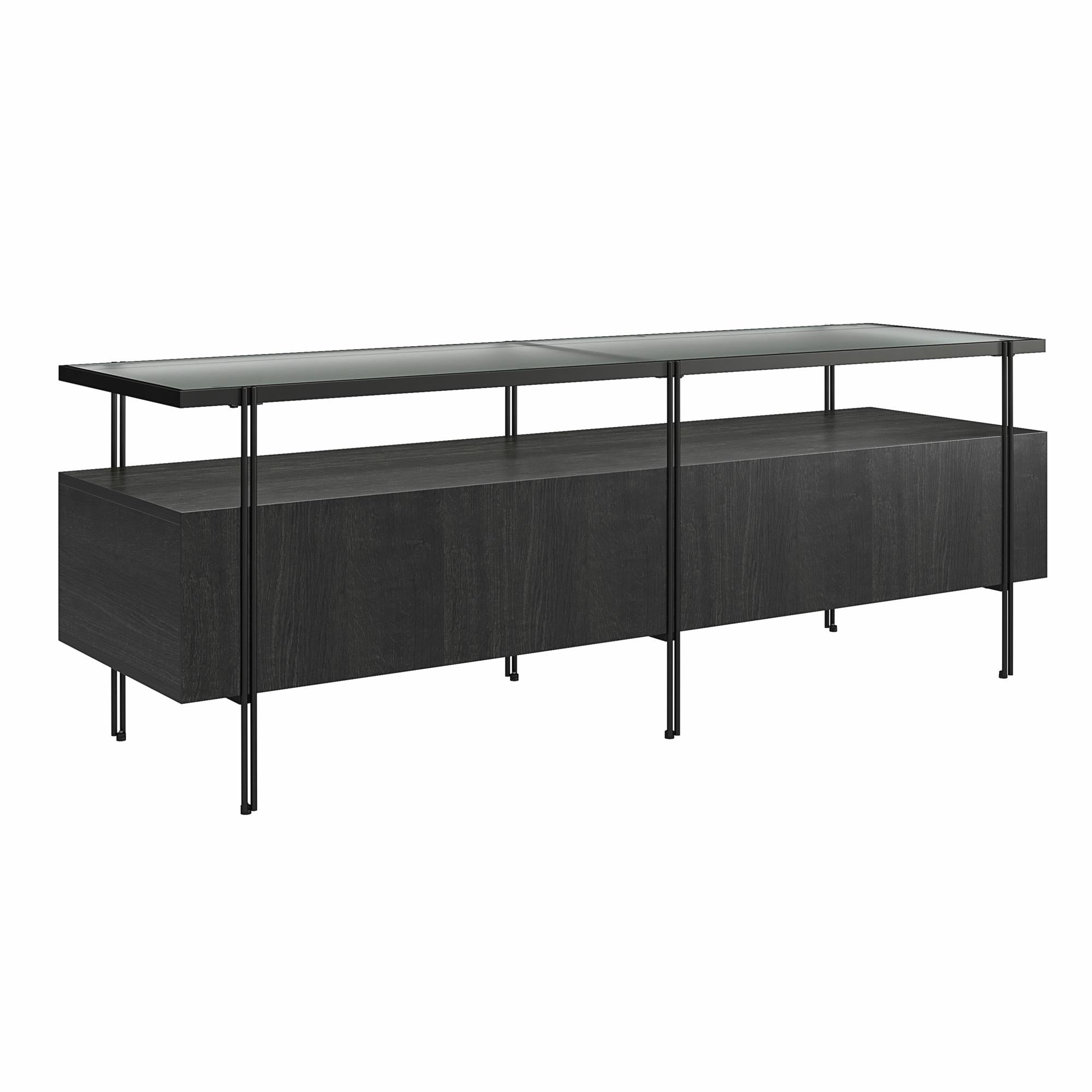 Ameriwood Home Vance TV Stand for TVs up to 60" - Black Oak