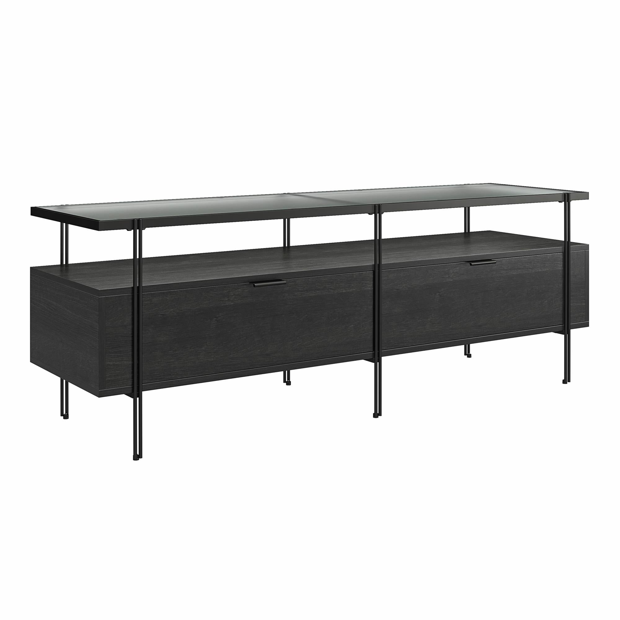 Ameriwood Home Vance TV Stand for TVs up to 60" - Black Oak