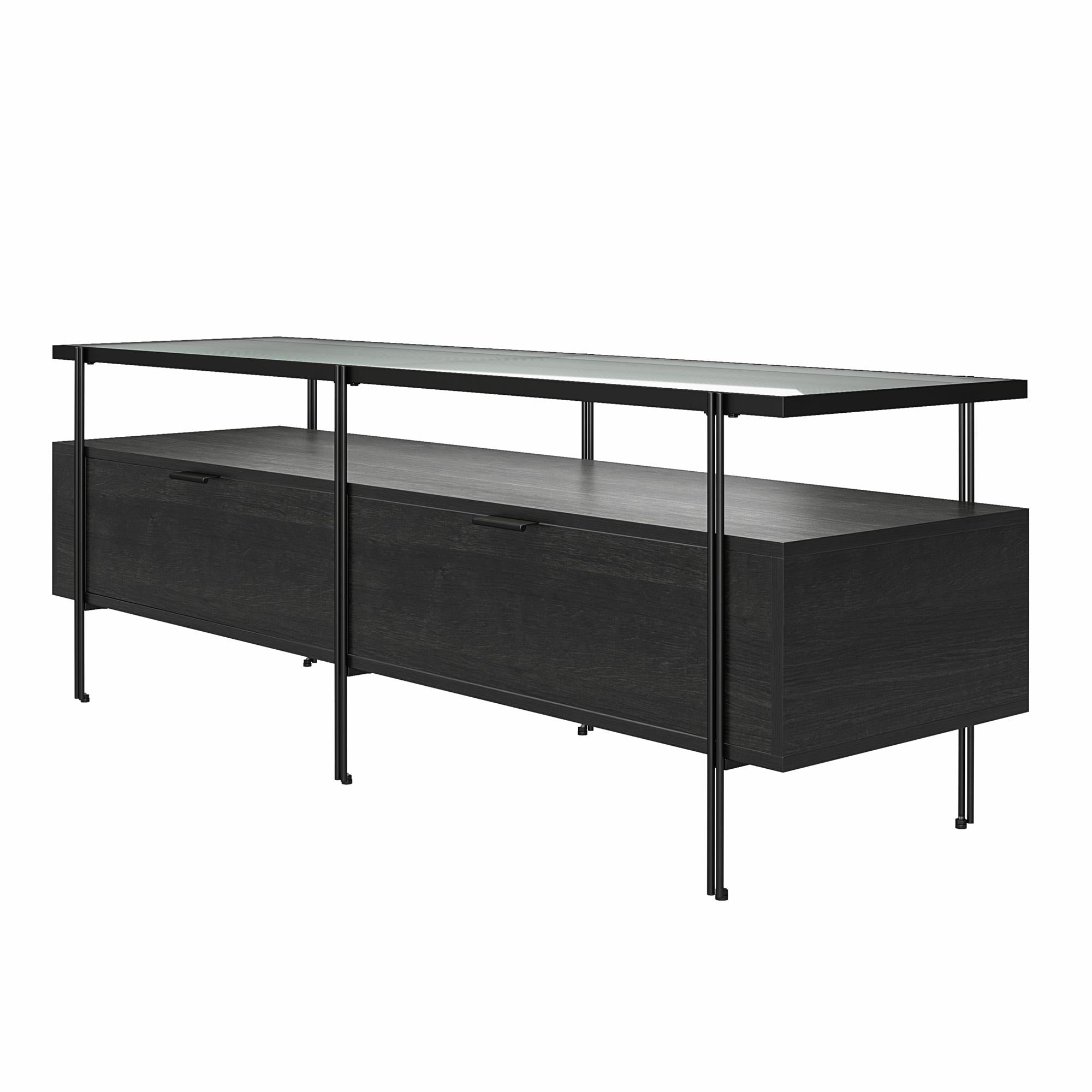 Ameriwood Home Vance TV Stand for TVs up to 60" - Black Oak