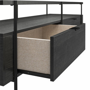 Ameriwood Home Vance TV Stand for TVs up to 60" - Black Oak