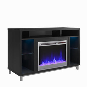 Ameriwood Home Lumina Fireplace TV Stand for TVs up to 48" - Black Oak - 46”-50”