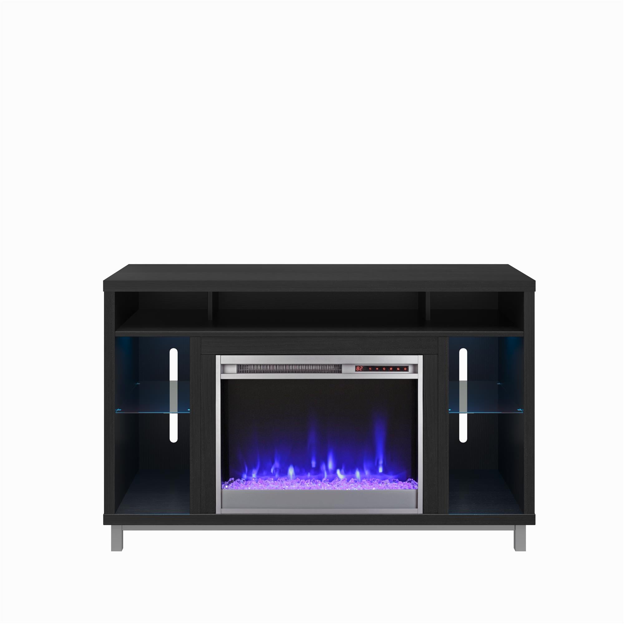 Ameriwood Home Lumina Fireplace TV Stand for TVs up to 48" - Black Oak - 46”-50”