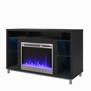 Ameriwood Home Lumina Fireplace TV Stand for TVs up to 48" - Black Oak - 46”-50”