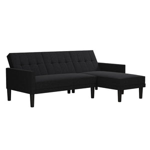 DHP Haven Futon Sectional Sofa Bed with Storage - Dark Gray