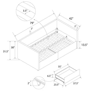 DHP Daybed with Storage - Gray - Twin